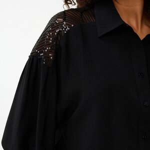 Esqualo Woodlyn Sequin Yoke Blouse