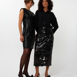 Esqualo Woodlyn Sequin Yoke Blouse