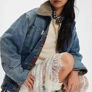 Free People Sweet Talk Denim Barn Coat