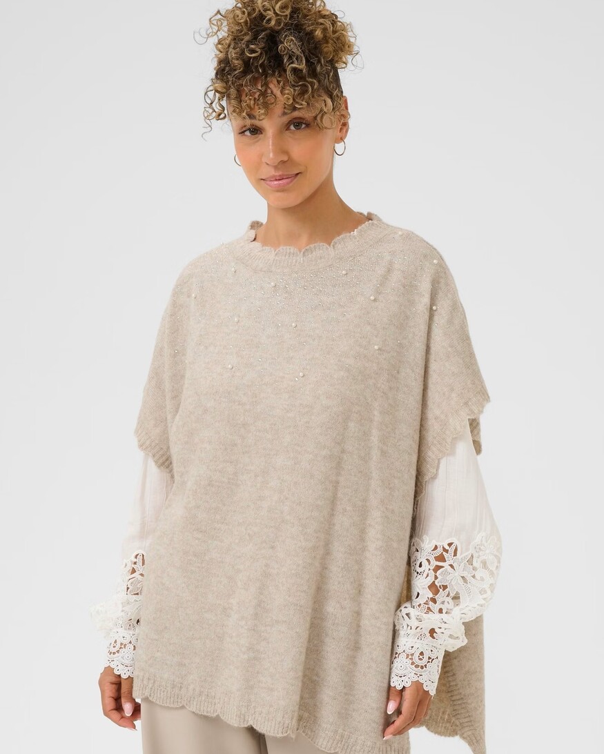 Cream Manuella Poncho