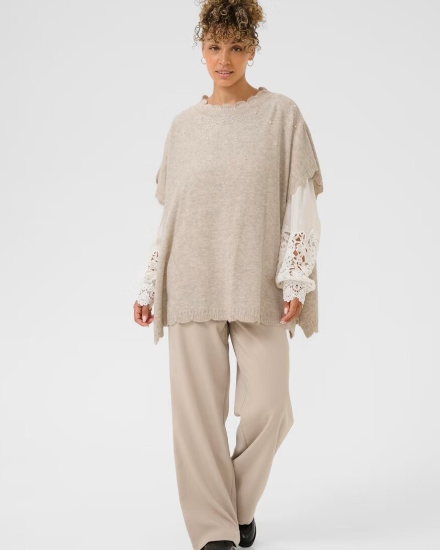 Cream Manuella Poncho