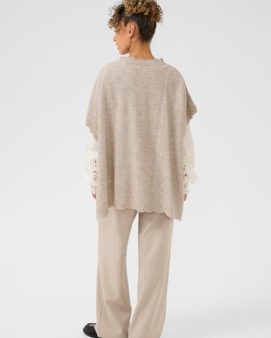 Cream Manuella Poncho