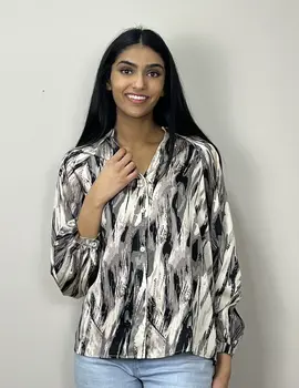 Papillon Linely Abstract Satin Blouse