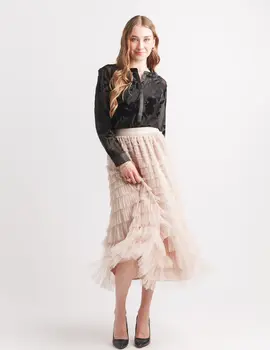 Papillon Lidie Burnout Mesh Top