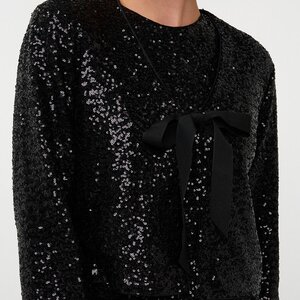 Esqualo Wilone Sequin Bow Blazer