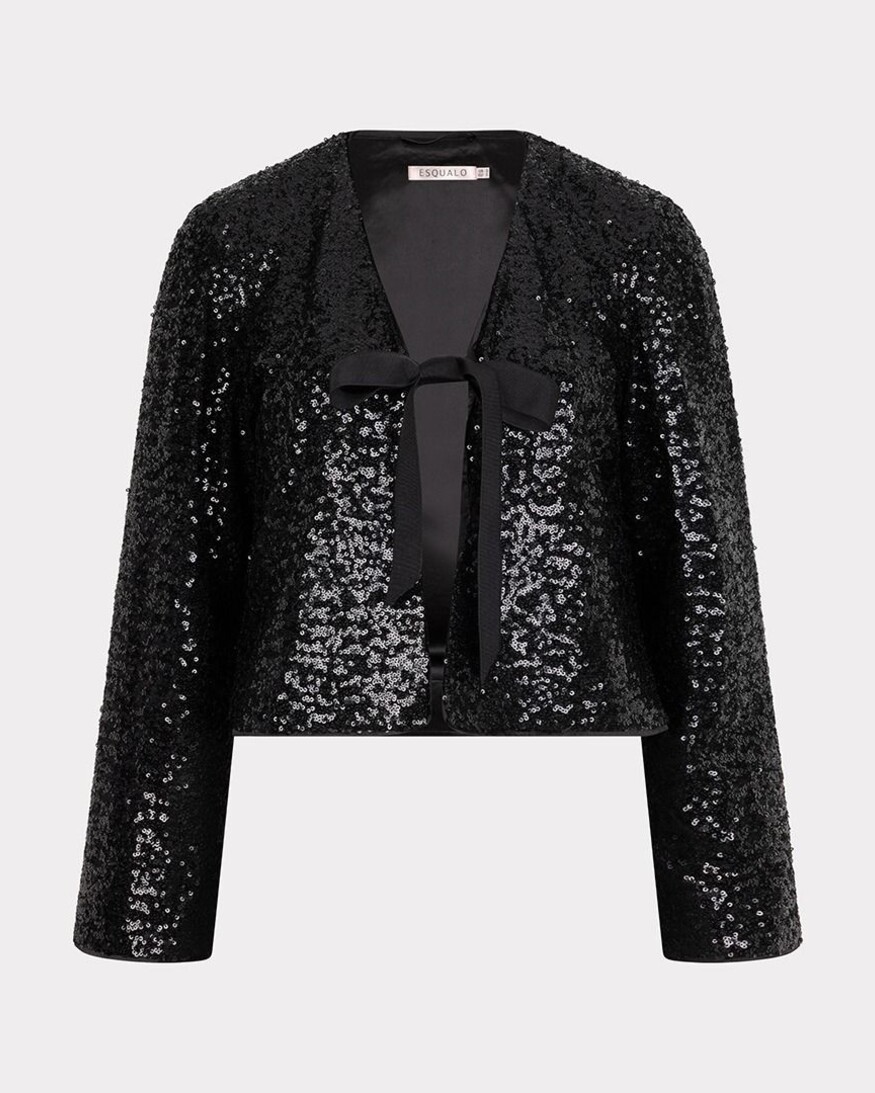 Esqualo Wilone Sequin Bow Blazer