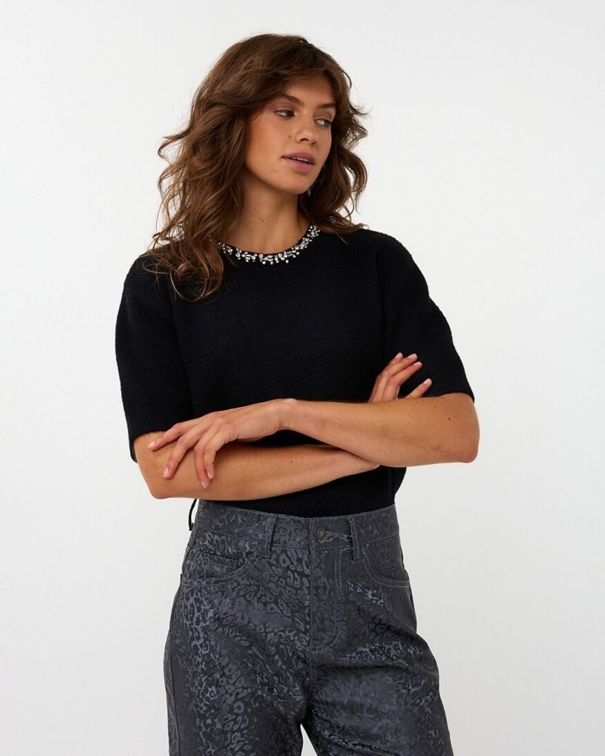 Esqualo Whitley Fancy Neck Knit