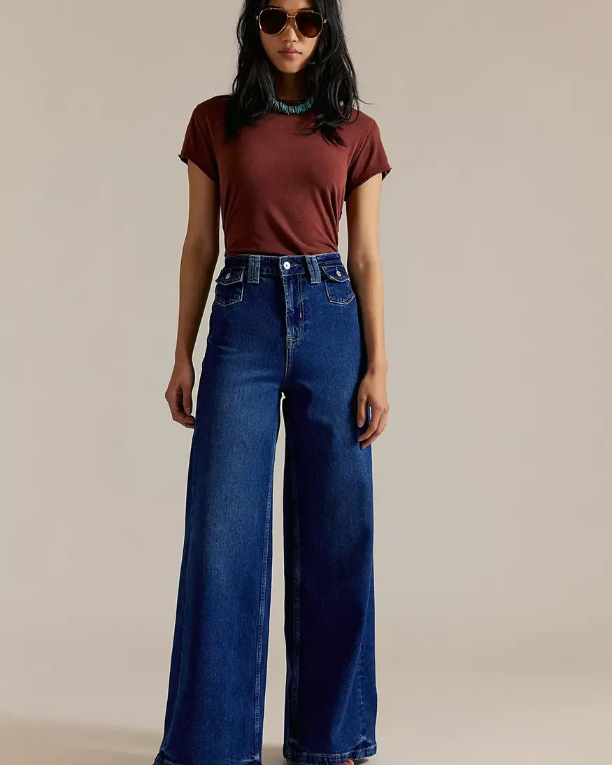 Free People Kellee High Rise Palazzo