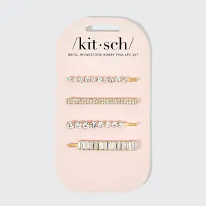 KITSCH Metal Rhinestones Assorted Bobby Pins