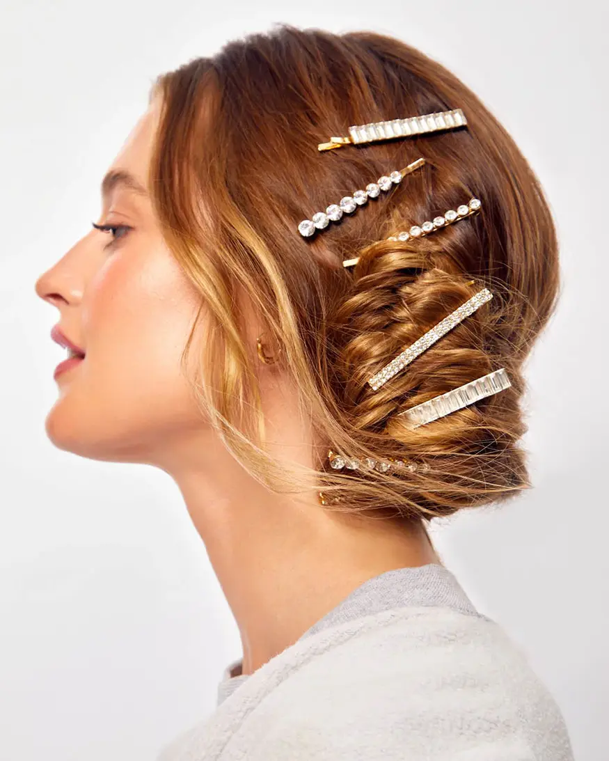 Metal Rhinestones Assorted Bobby Pins