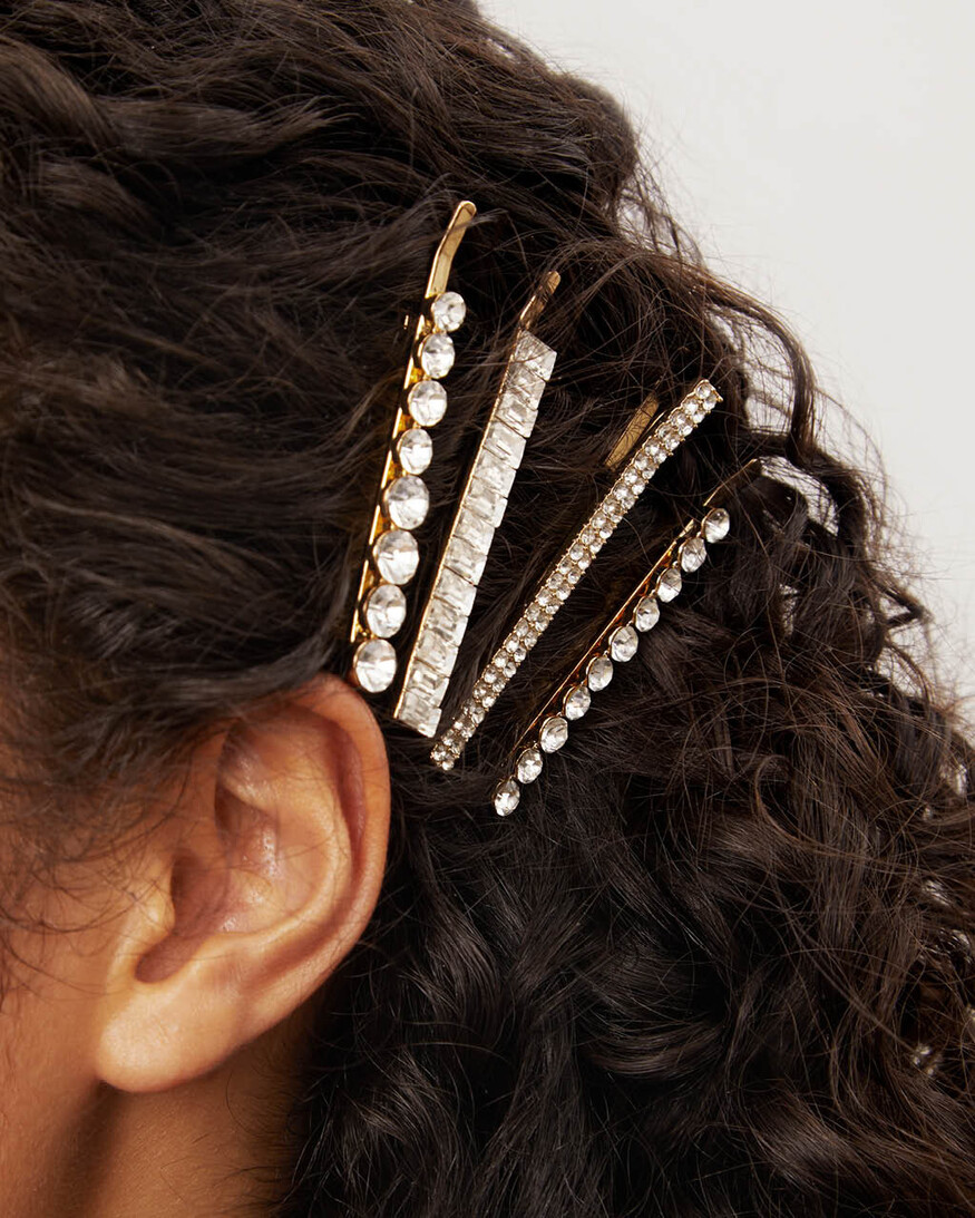 KITSCH Metal Rhinestones Assorted Bobby Pins