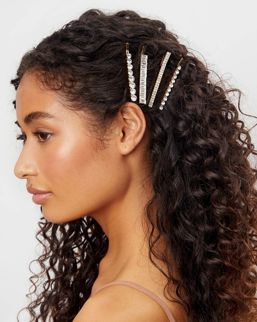 KITSCH Metal Rhinestones Assorted Bobby Pins