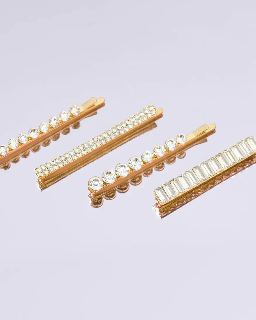 KITSCH Metal Rhinestones Assorted Bobby Pins