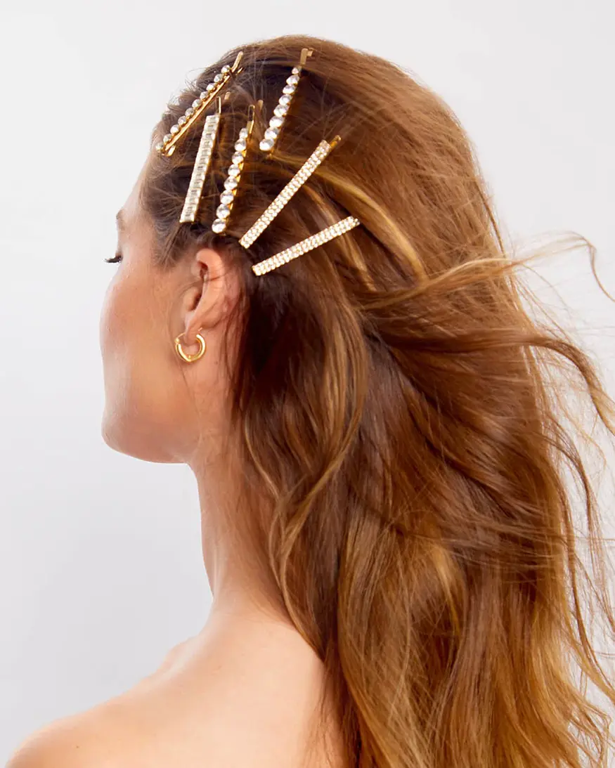 Metal Rhinestones Assorted Bobby Pins