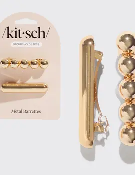 Gold Metal Barrettes