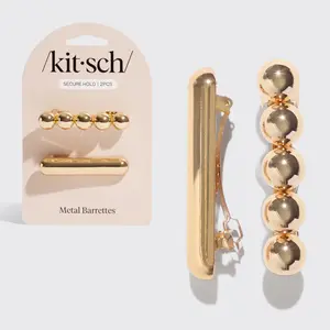 KITSCH Gold Metal Barrettes