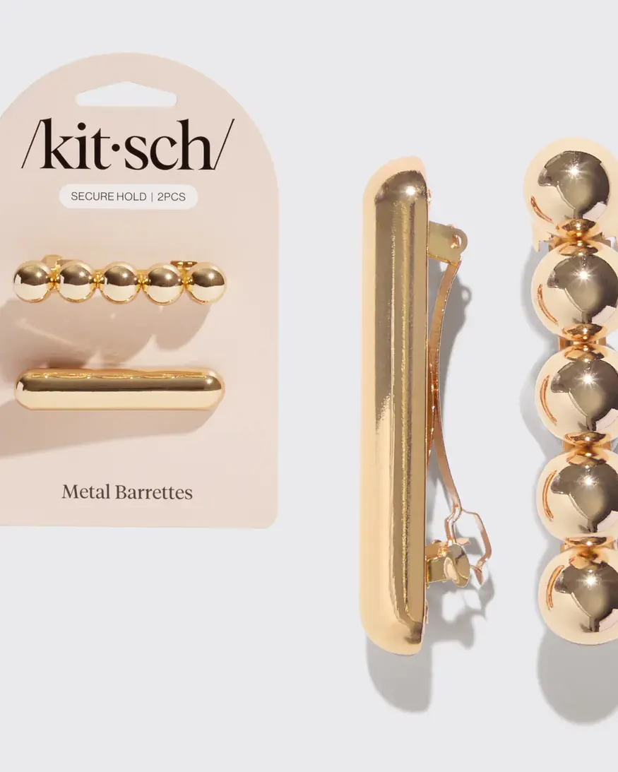 Gold Metal Barrettes