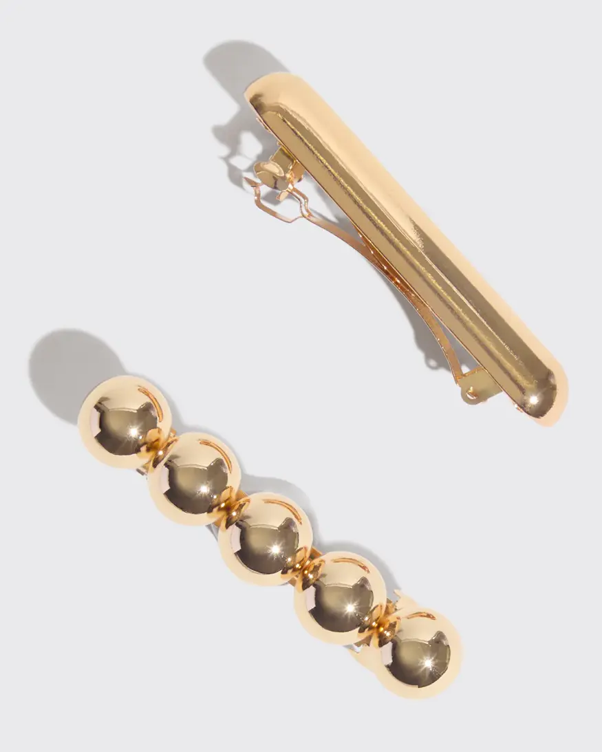 KITSCH Gold Metal Barrettes