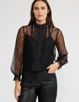 Lucy Paris Lizette LS Lace Top