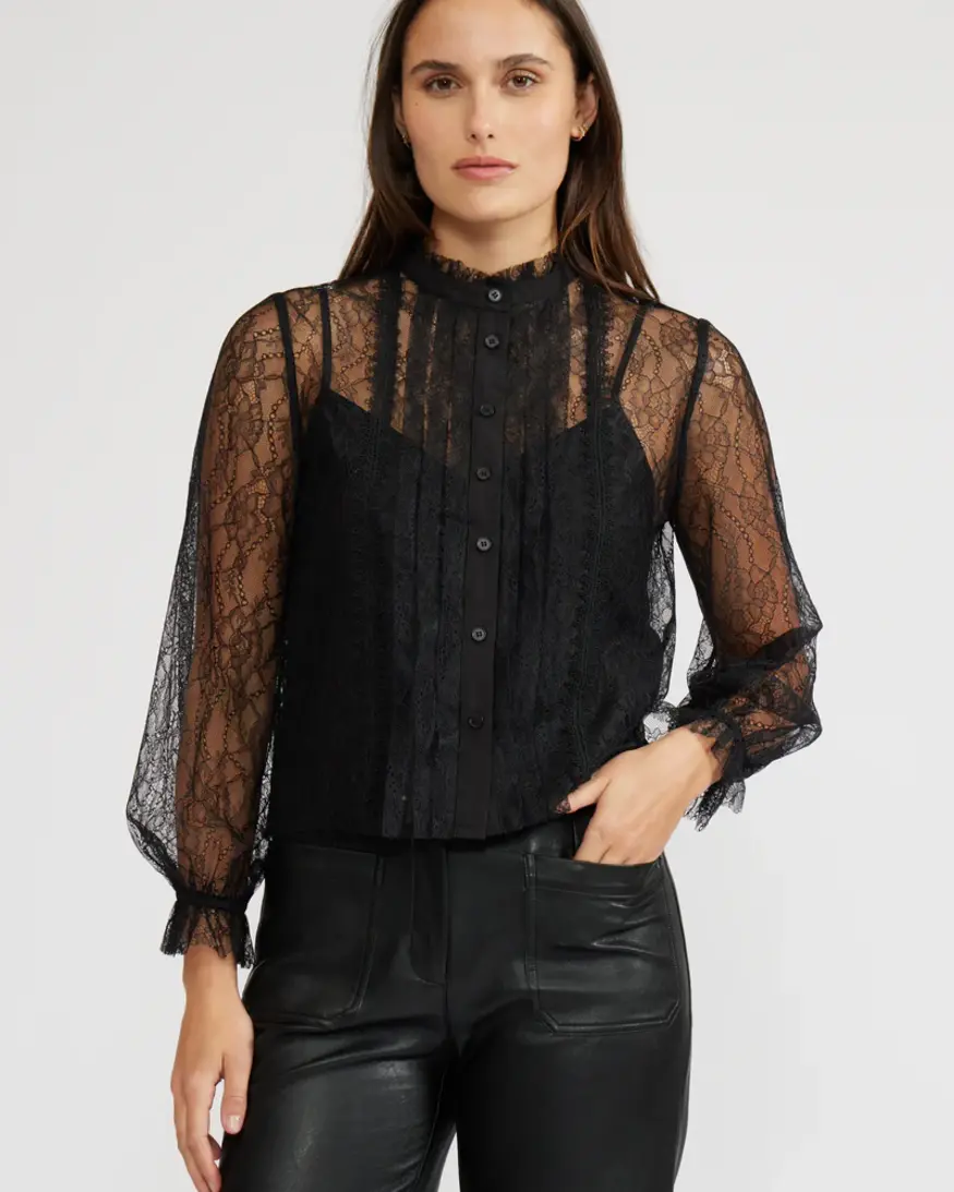 Lucy Paris Lizette LS Lace Top
