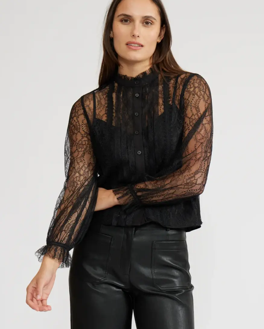 Lucy Paris Lizette LS Lace Top