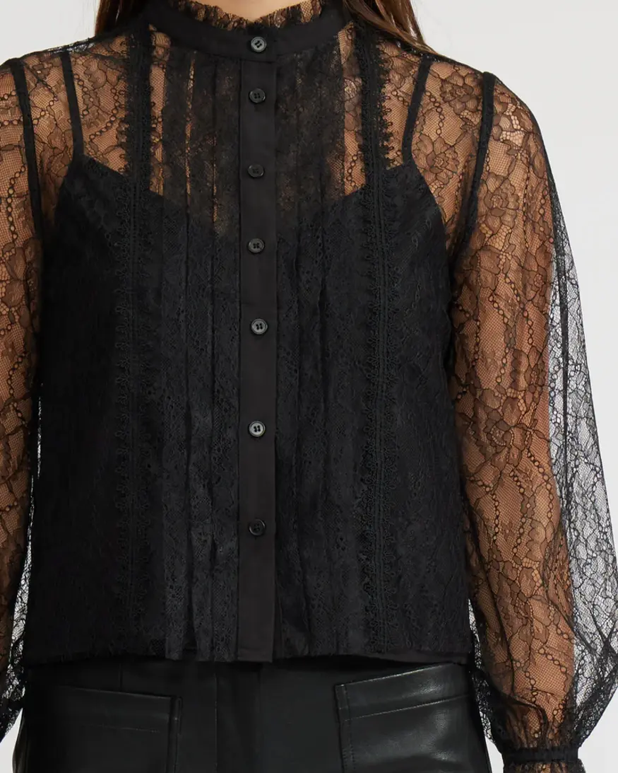 Lucy Paris Lizette LS Lace Top