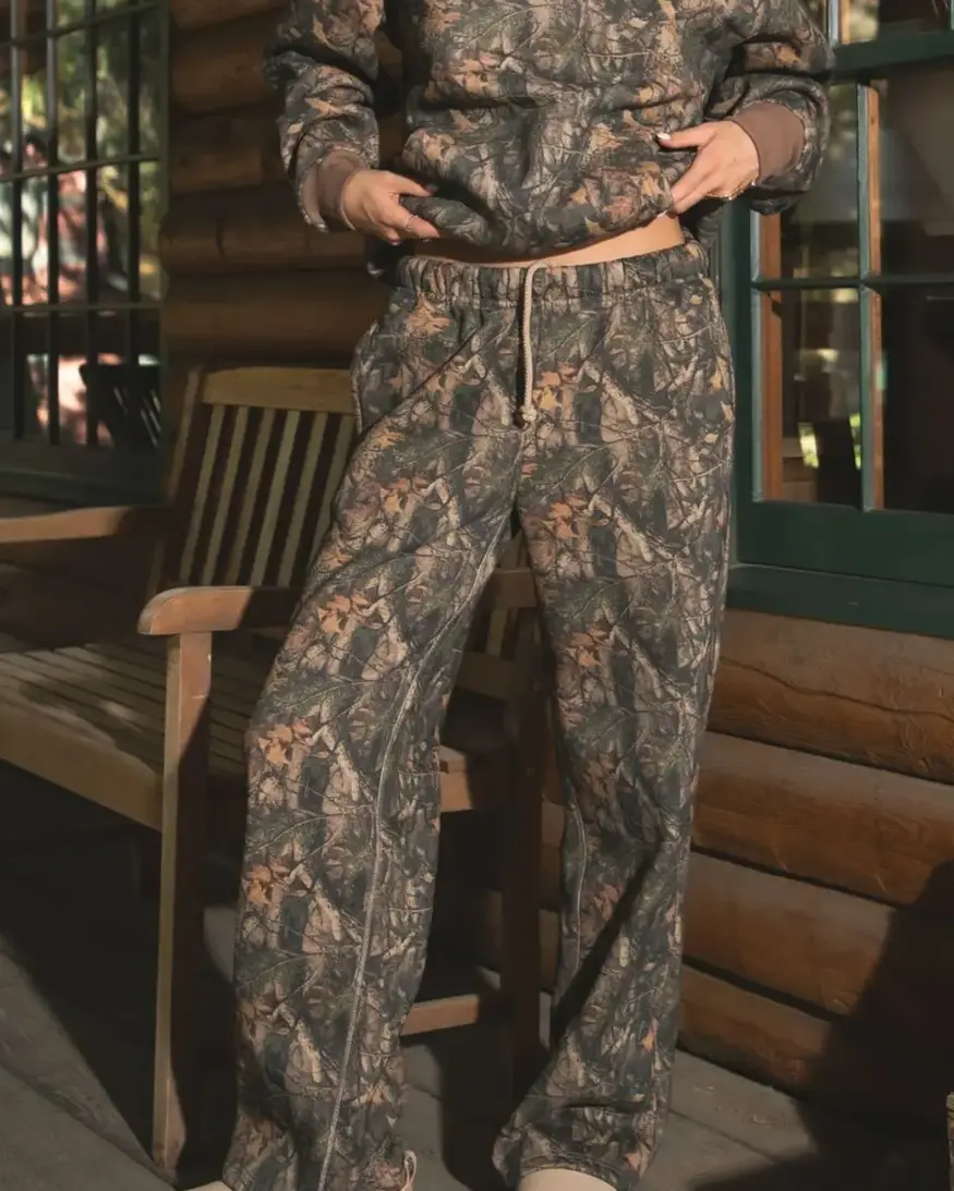 Woodland Camo Wide Leg