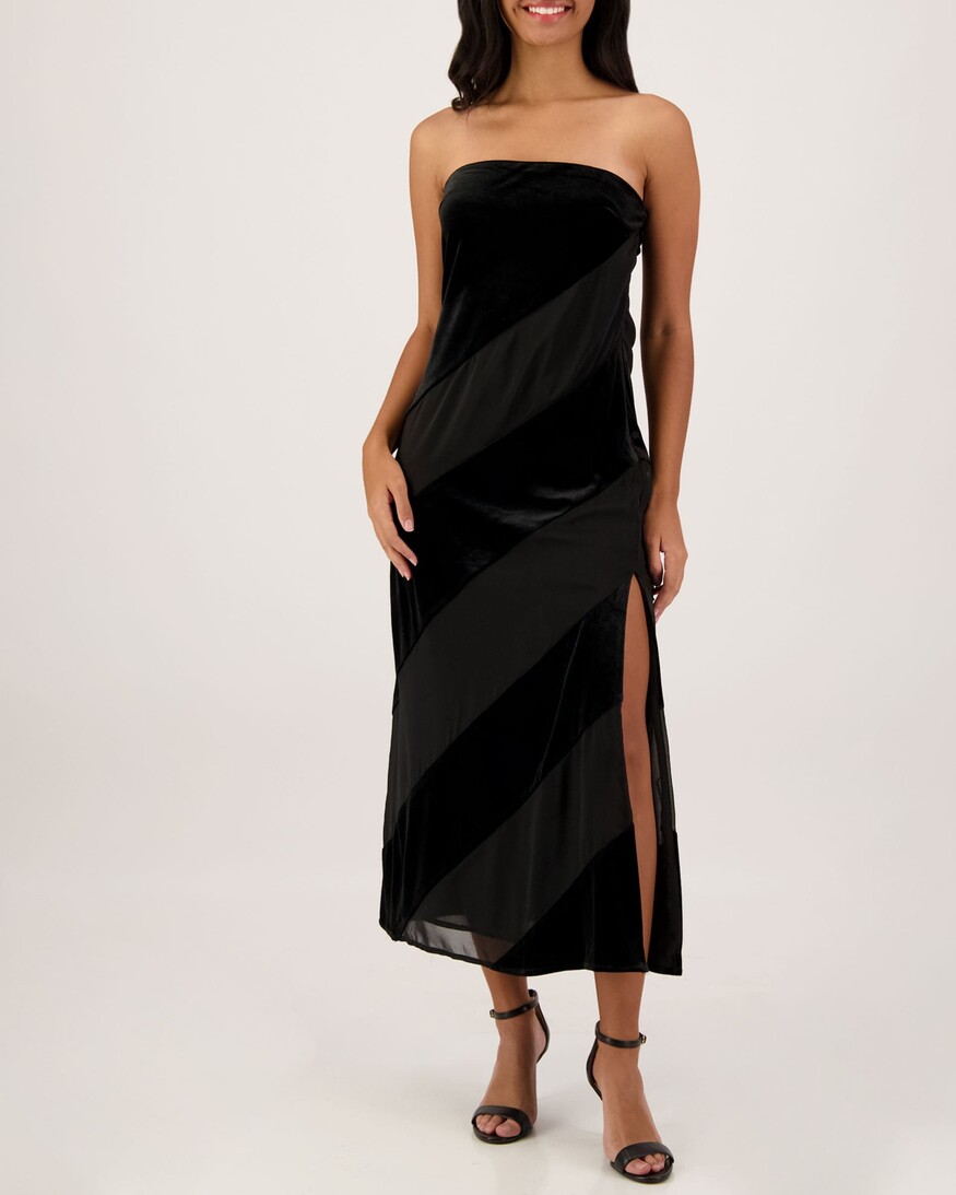Lulus Surrey Velvet Striped Midi