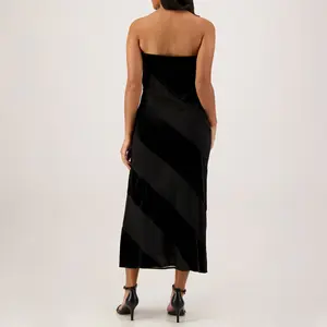 Lulus Surrey Velvet Striped Midi