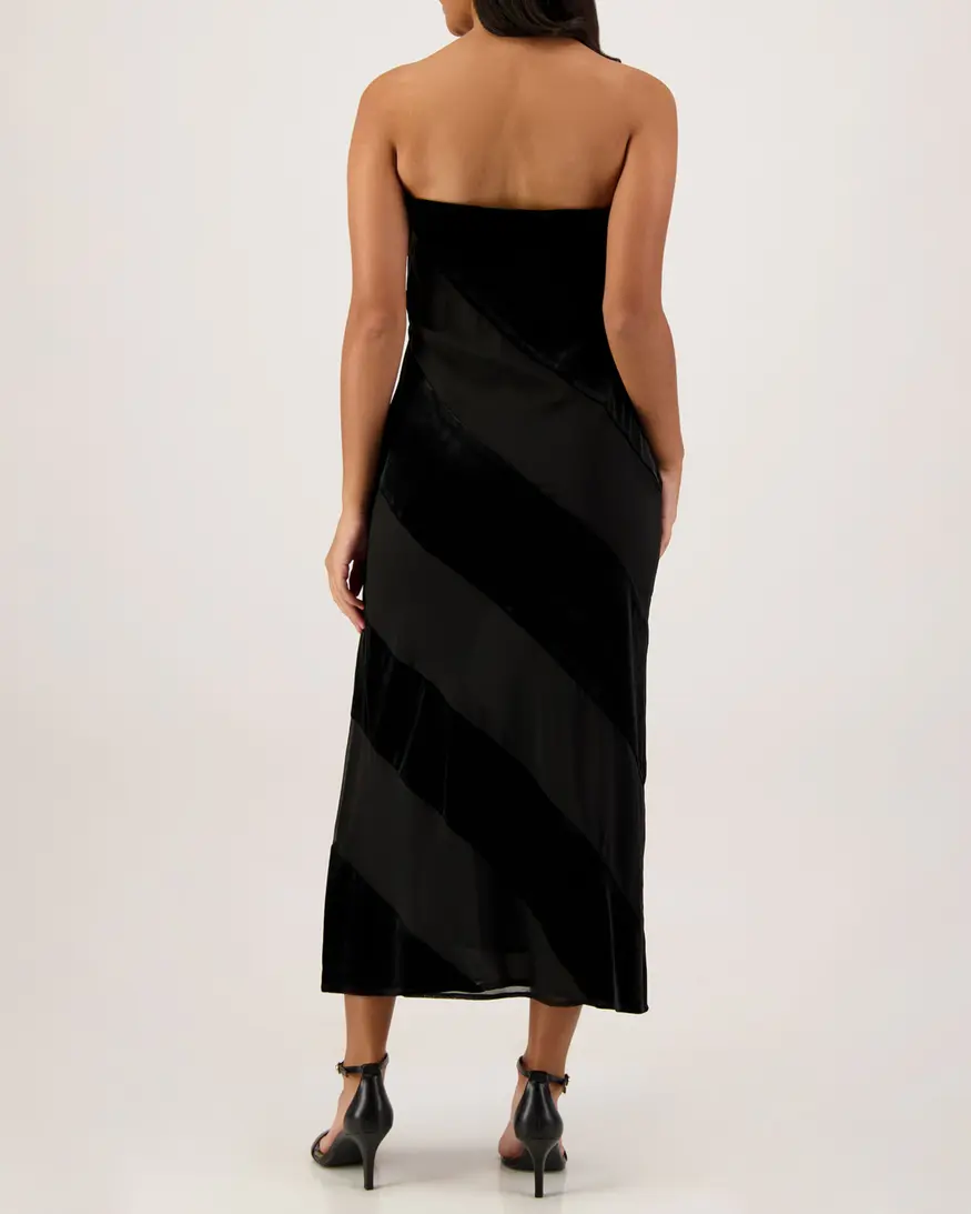 Surrey Velvet Striped Midi