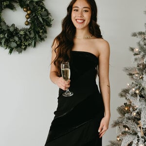 Lulus Surrey Velvet Striped Midi