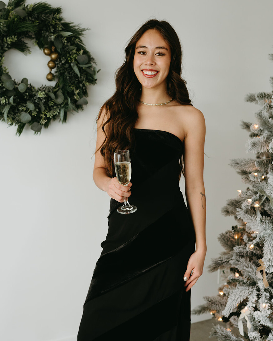 Lulus Surrey Velvet Striped Midi