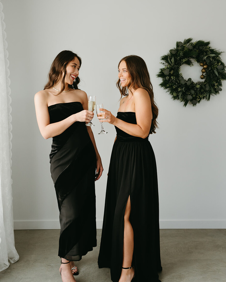 Surrey Velvet Striped Midi