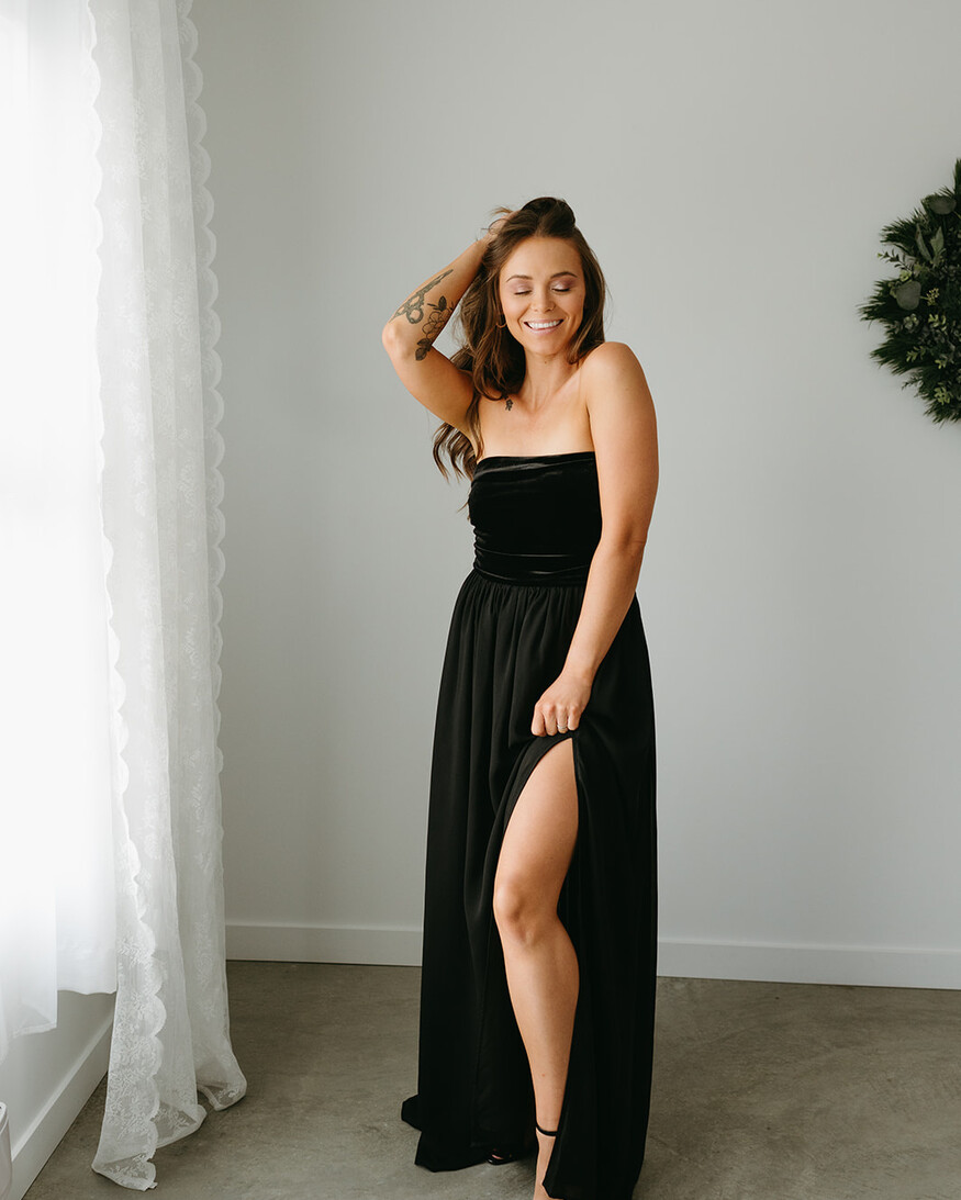 Briar Velvet Strapless Dress