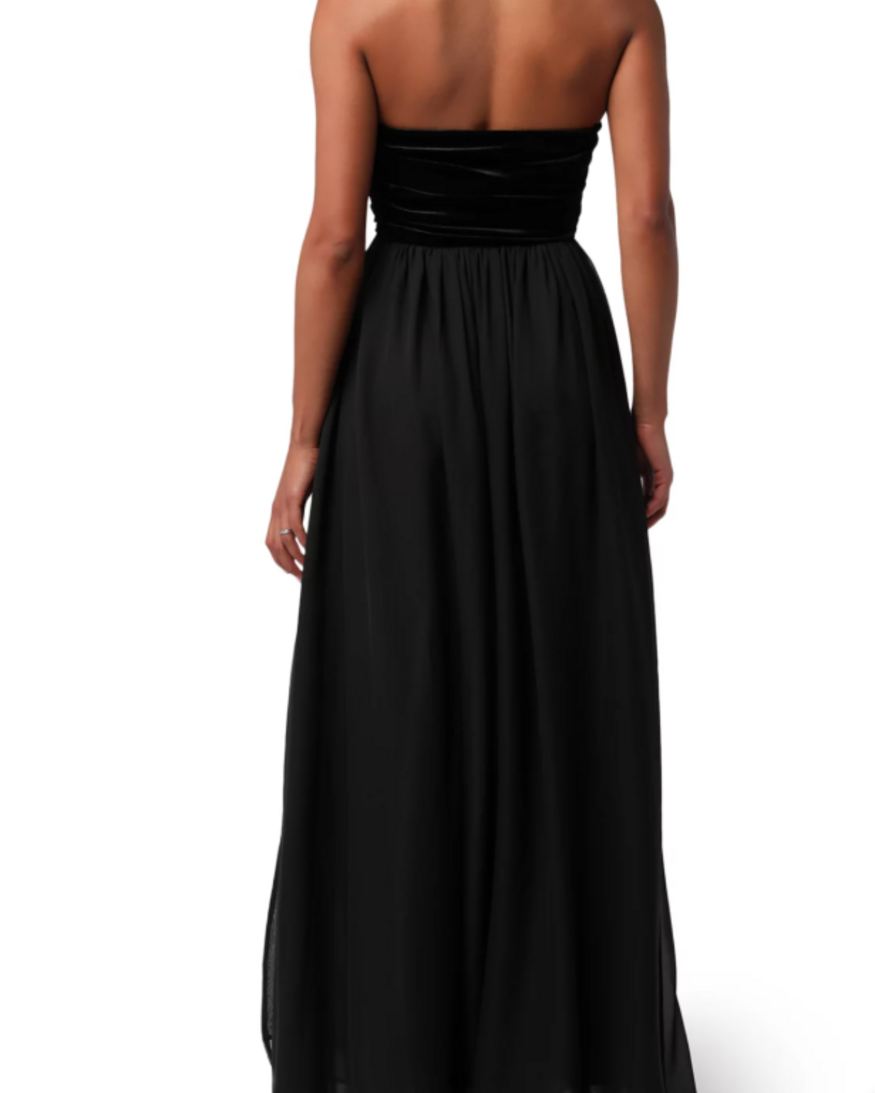 Lulus Briar Velvet Strapless Dress