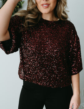 Trinity Sequin SS Top