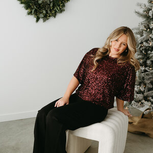 Trinity Sequin SS Top