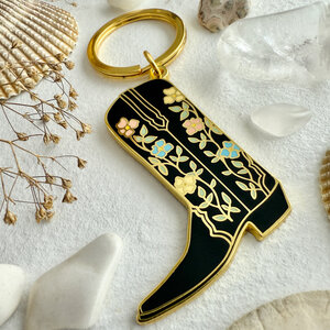 Dolly Cowboy Boot Keychain