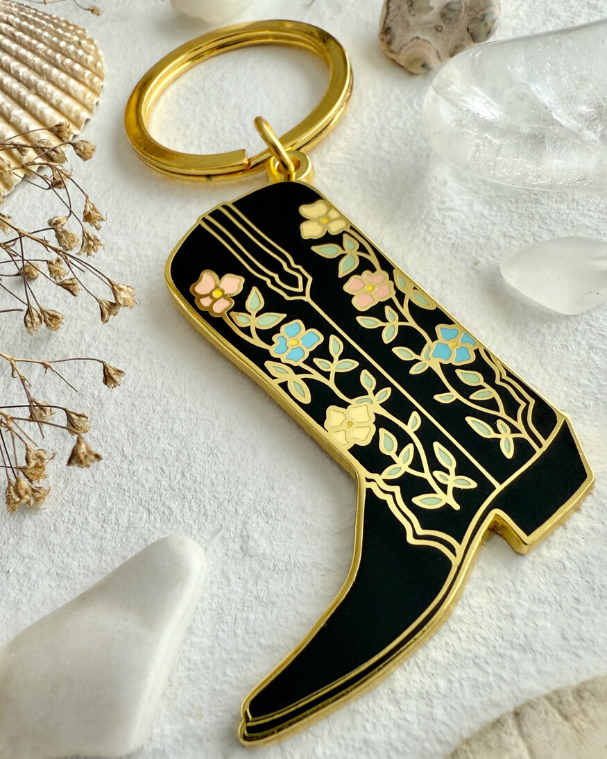 Dolly Cowboy Boot Keychain