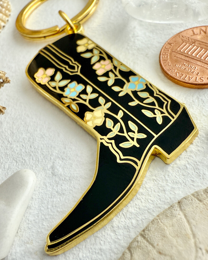 Dolly Cowboy Boot Keychain