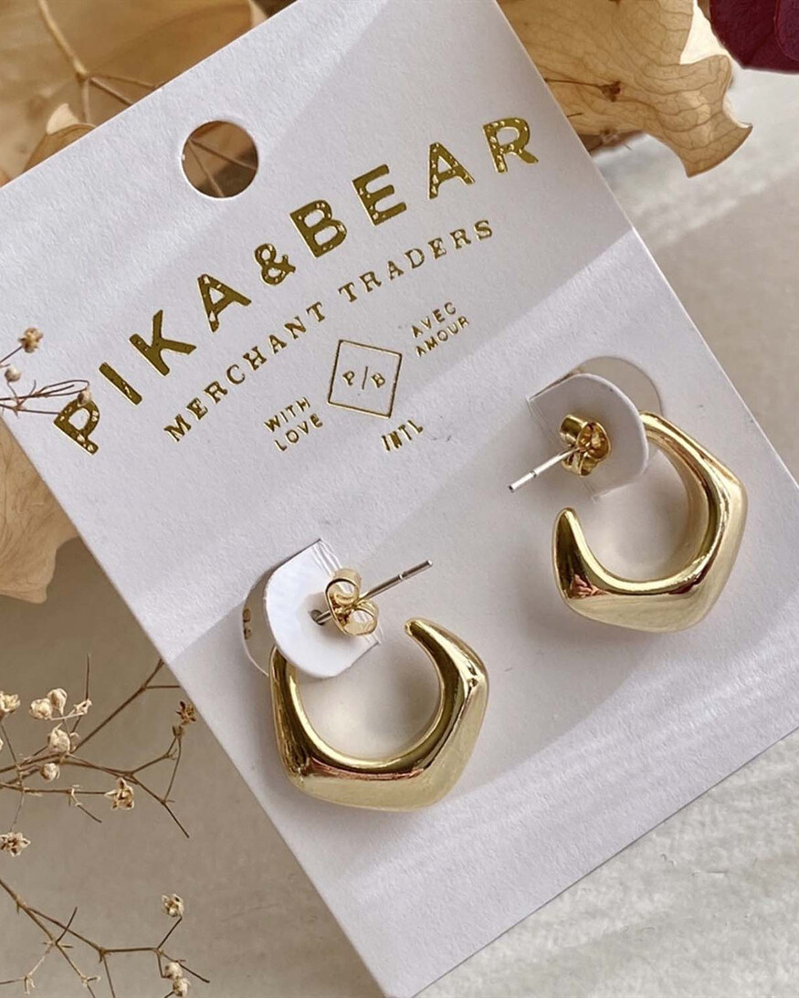 Oscar 5 Point Hoop Earring