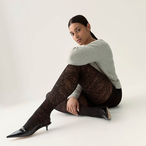 Floral Lace Shaping Tights