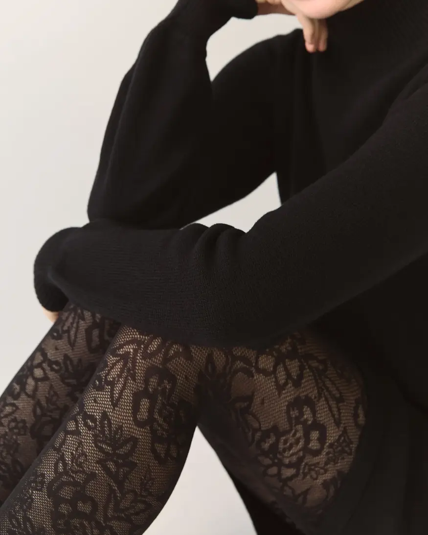 Floral Lace Shaping Tights