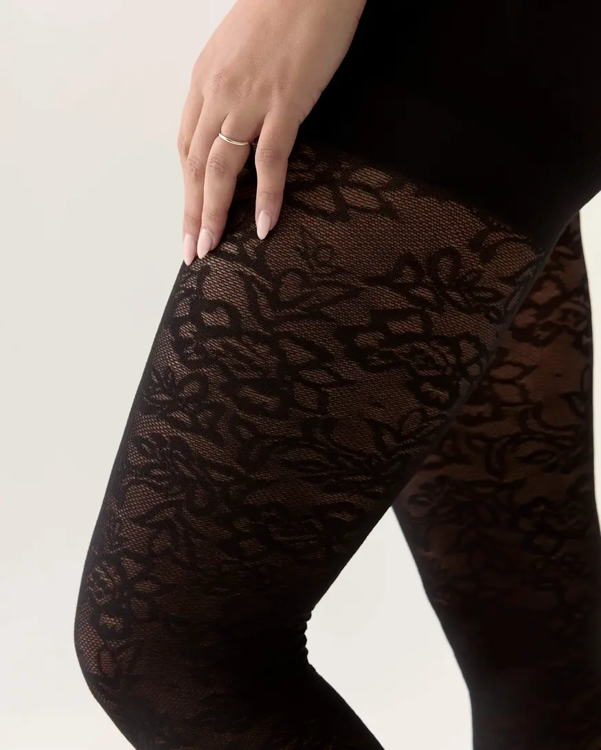 From Rachel Floral Lace Shaping Tights