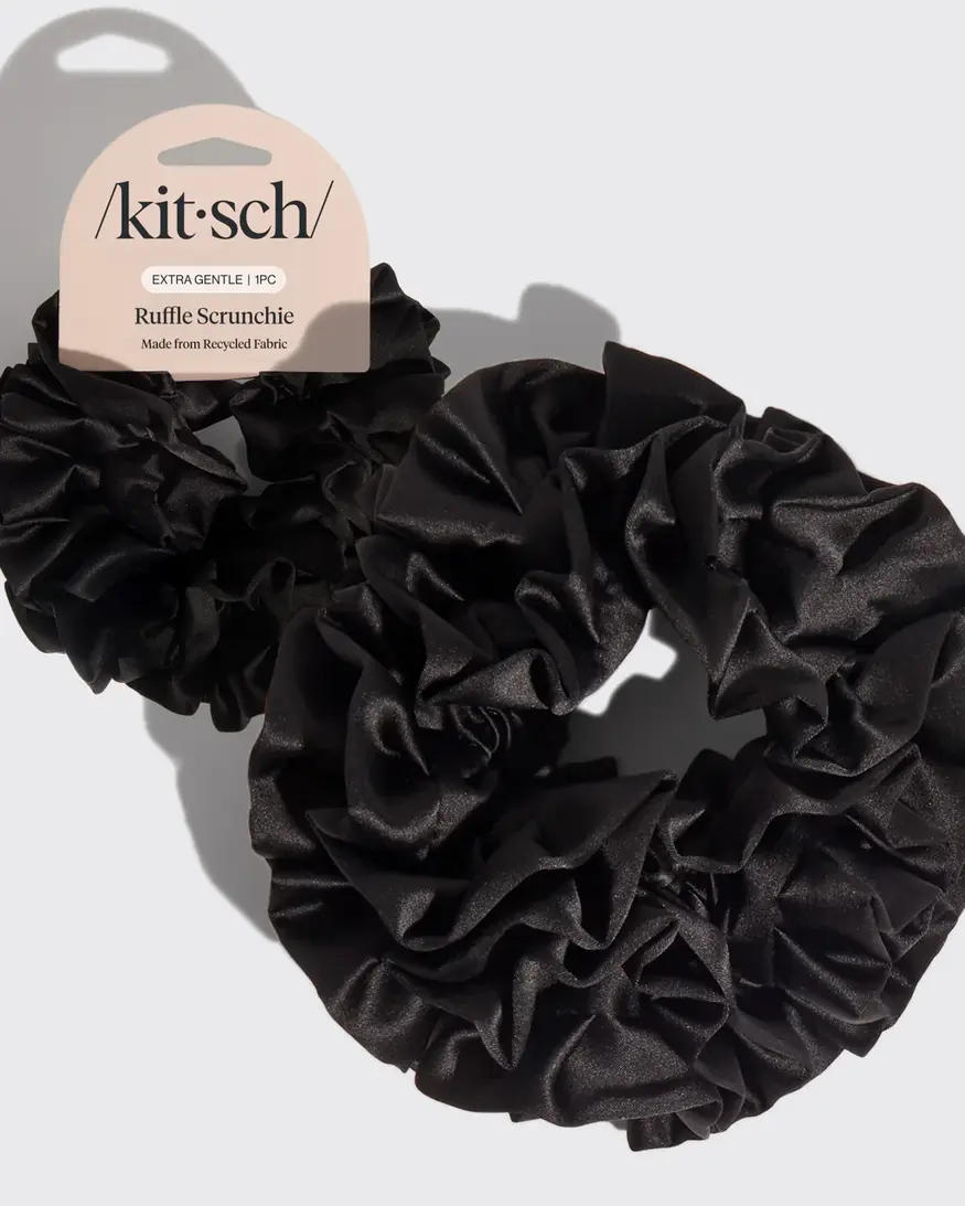 Black Ruffle Scrunchie