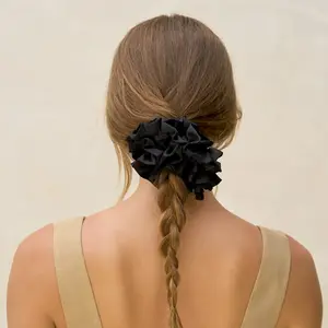 Black Ruffle Scrunchie