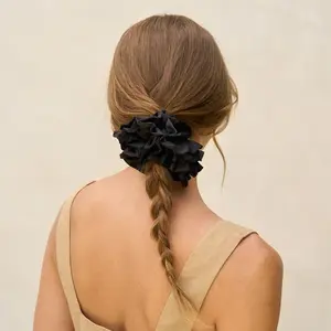 Black Ruffle Scrunchie