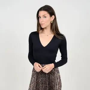 RD Style Valentina Double V-Neck Top