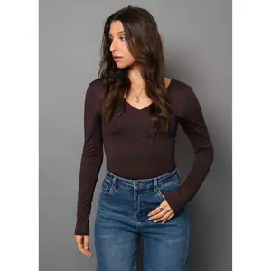 RD Style Valentina Double V-Neck Top