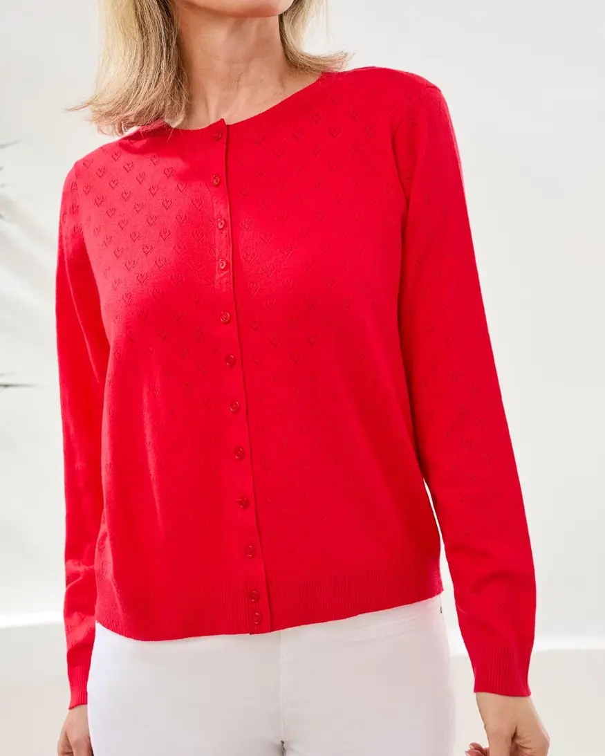 Tribal Laila Pointelle Cardi